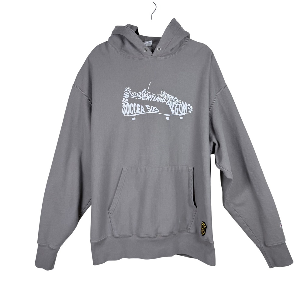 Champion Reverse Weave Portland Oregon Hoodie 3XL Grey Oversized Streetwear - Picture 12 of 12